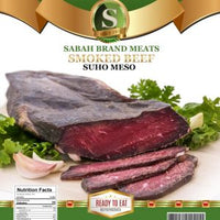 Hickory Smoked Dried Beef (Suva Govedina) - Sabah Brand - 10 Packages - 10lbs Case