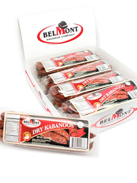 Dry Kabanos - Pork - Belmont Brand - 20 Packages - 7.5lbs Case