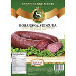 Hickory Smoked Dried Sausage Made w/Beef (Bosanski Sudzuk) - Sabah Brand - 12 Packages - 9.6lbs Case