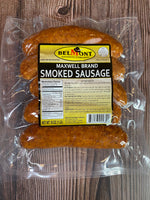 Maxwell Brand Smoked Sausage - Pork & Beef - 50 Pieces - 10 Packages - 10lbs Case